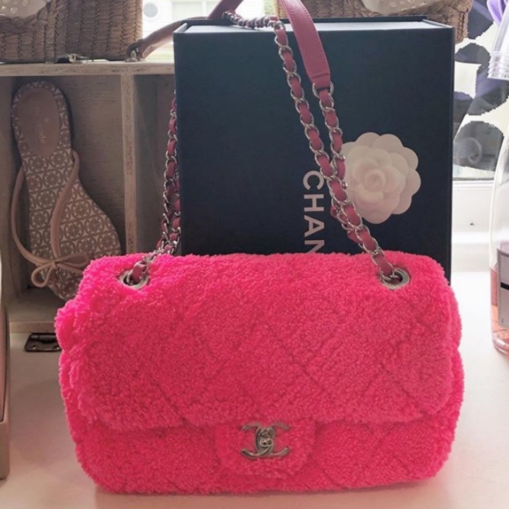 Chanel flap bag terry cloth